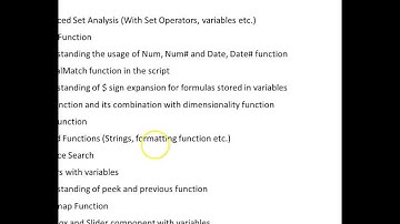 QlikView Tutorials | List of QlikView Advaced Functions and Features
