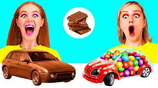 Tantangan Makanan Asli vs Makanan Cokelat | Tantangan Lucu oleh DoDo Challenge