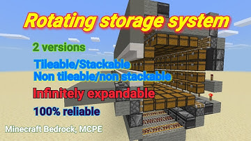 Rotating storage system tutorial // MCPE Minecraft Bedrock (Mobile, PC, Xbox, PS4)