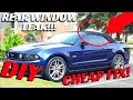 CHEAP DIY! Re-Seal a Convertible Mustang Window for $15, STOPS LEAKS!!!