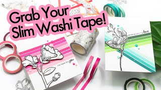 Grab Your Slim Washi Tape! 3 Quick and Easy Modern Cards + Bonus Card