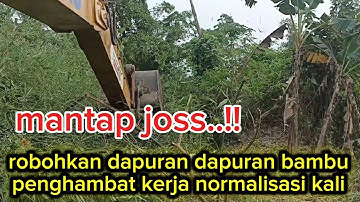 Mantap joss..!! Robohkan dapuran bambu || biang penghambat kerja normalisasi kali cikarang