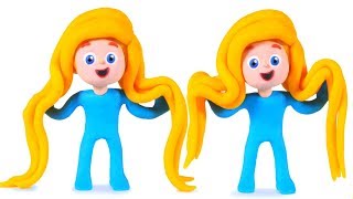 BABY PRINCESS SUPER LONG HAIR ❤ Superhero Babies Play Doh Cartoons For Kids