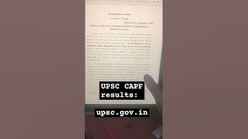 UPSC CAPF 2023 results declared. #upsc #upscmotivation #itbp #india #indianarmy