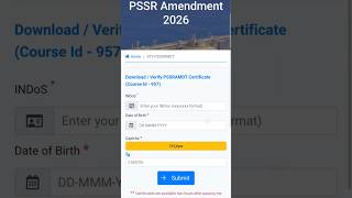 #viral#merchantnavy How to get PSSR AMENDMENT 2026(Co ID 957)cert. online?#PSSR2026 #dgshipping