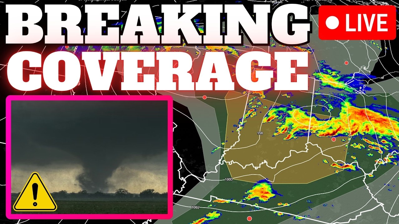 🔴BREAKING - Ongoing Tornado, Large Hail & Damaging Wind Threat | LIVE ...