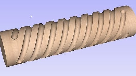 Vectric V10 Tutorials | Omwikkelde rotatiebewerking | Een spiraalkolom maken