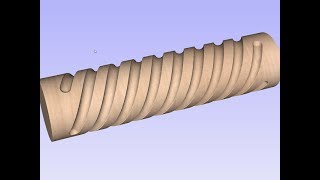 Vectric V10 Tutorials | Wrapped Rotary Machining | Creating a Spiral Column