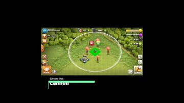 Upgrading Cannon level 1 to max with in 1 min coc #shorts clash of clans