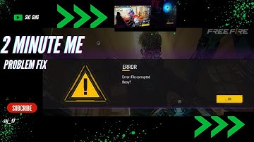 Error: file corrupted Retry? problem solved in 2 minute freefire froblem solve,freefire pc problem🥰