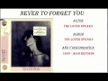 The Lover Speaks - Never to forget you (1986)