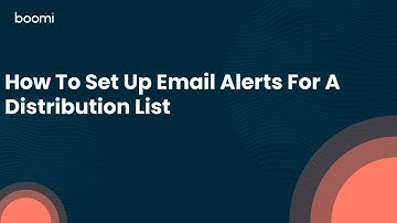 How To Set Up Email Alerts For A Distribution List