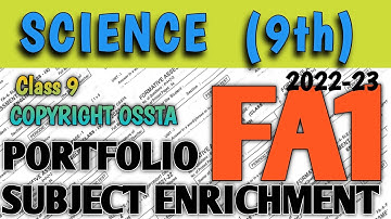 FA1 Science Portfolio And Subject Enrichment Class 9 2022-23