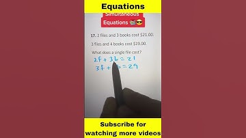 Simultaneous equations | Solving Systems of Equations | Quadratic Simultaneous Equations | #shorts