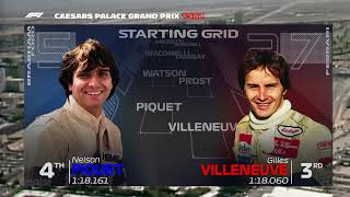 The 1981 Caesars Palace Grand Prix, Las Vegas grid in today's graphics