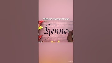 Calligraphy..short video writing your name on Procreate