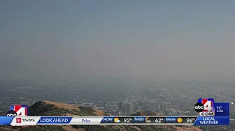 Wildfire smoke causes hazy skies in Utah thumbnail