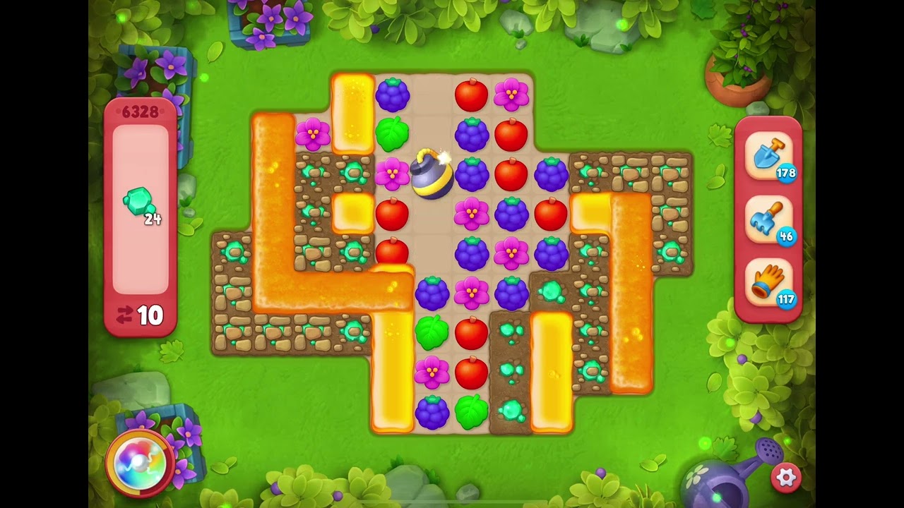 GardenScapes Level 6328 no boosters - YouTube
