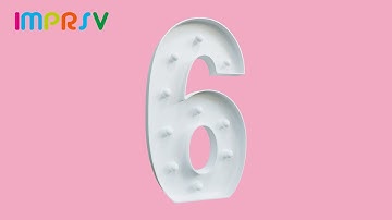 4FT Light Up Number 6 User Guide (Round Font)