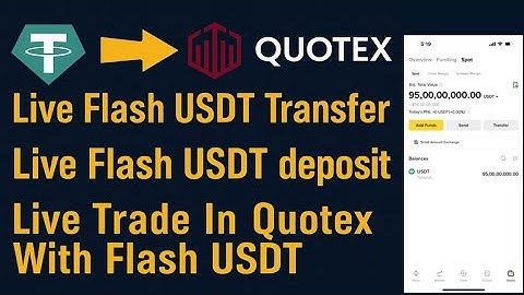 Live Flash USDT in Quotex | Quotex Flash USDT Deposit | flash usdt