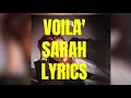 Sarah  voil lyrics