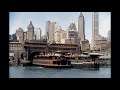 Spectacular New York, Lower Manhattan Waterfront in the 1930's in color! [AI enhanced & colorized]
