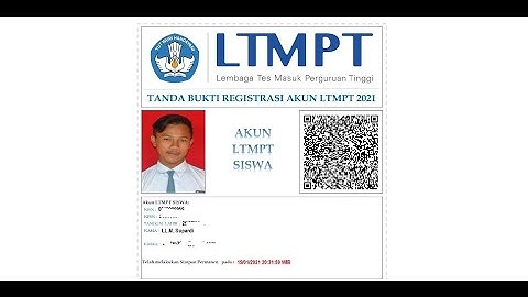 Cara Registrasi akun LTMPT 2021 dengan benar