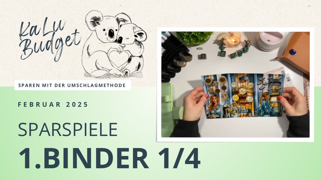Sparspiele im Binder 1 | 02/26 - 1/4 | Budget 90 EUR | Langsam machen wir Platz für Neues🥰