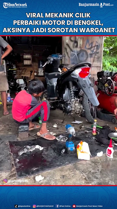 Viral Mekanik Cilik Perbaiki Motor di Bengkel, Aksi jadi Sorotan Warganet