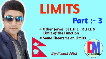 Class 11 Maths || LIMITS || Part 3 || Concept of Limit big the Function || By Dinesh Shah ||