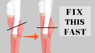 (Eng) Relieve Lower Back Pain & Look Taller! 8 MIN Exercise to Fix Anterior Pelvic Tilt FAST!