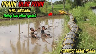Prank Ular Piton Paling Extreme || Edisi Terlucu Bikin Ngakak 🤣🤣 || Funniest Snake Prank