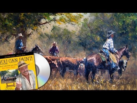 Robert Hagan's- Cattle Drive Oil Painting Promotion