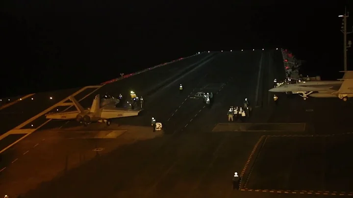 Night Flight Operations Aboard Abraham Lincoln