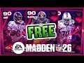 Top Free 90 OVR Most Feared Champions in Madden 26 Ultimate Team