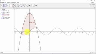 Area between two curves in Geogebra [Tutorial]