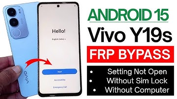 Vivo Y19s Android 15 FRP Bypass Without PC | Vivo Android 15 Unlock Google Account Lock | New Update
