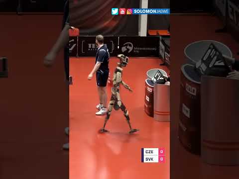 Table Tennis Robot vs Human, Who Wins? Incredible Wonder Studio Ai  #shorts