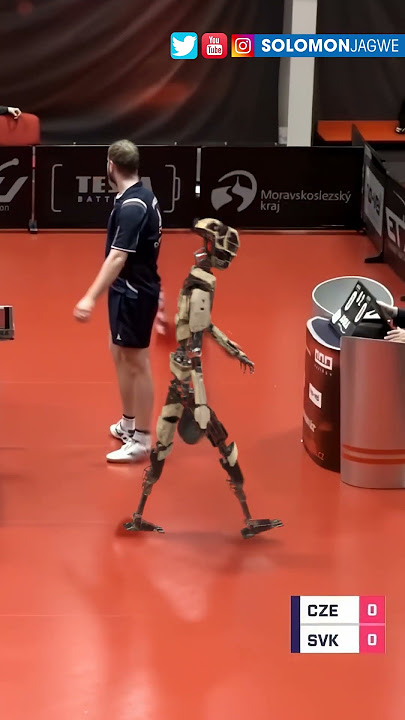 Table Tennis Robot vs Human, Who Wins? | NOT Real | Incredible Wonder Studio Ai  #shorts