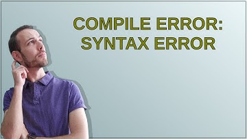 Compile Error: Syntax error