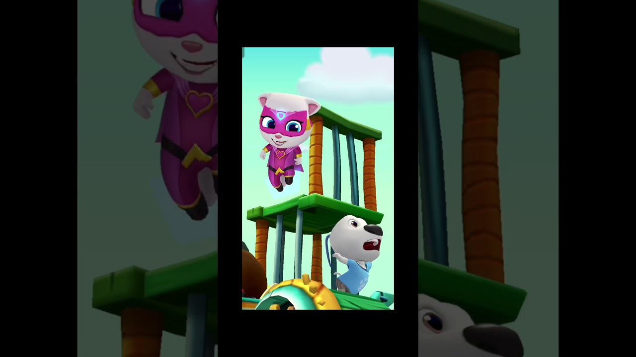 Talking Tom Hero Dash Super Sharp Hank Defeat VillianBoss In Super Ultra Punch & Save Ginger