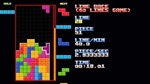 NullpoMino 7.5.0 - 40 Lines Race / Sprint - 34.90 sec