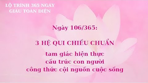 Ngày 106/365: 3 HỆ QUI CHIẾU CHUẨN: Tam giác hiện thực- Cấu trúc con người- CT cội nguồn cuộc sống