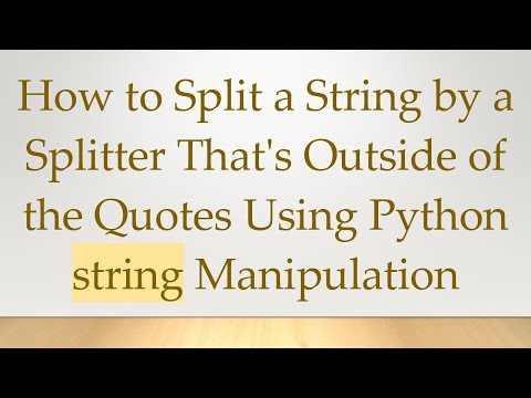 How to Split