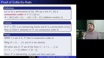 Probabilistic Methods 2-1: Erdos-Ko-Rado