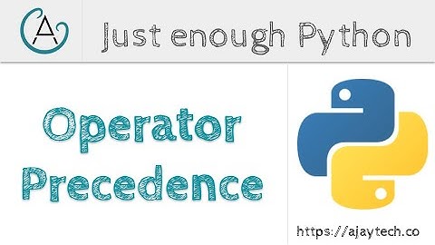 Python operator precedence | Just enough Python