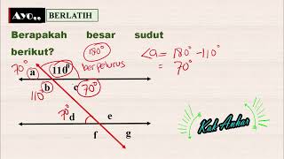Pembahasan Soal Sudut yang Terbentuk dari Dua Garis Sejajar dan dipotong oleh Sebuah Garis