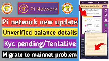 Pi network new update | pi unverified balance | pi kyc problem | migrate to mainnet in queue