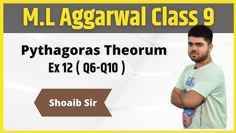 Class 9 | M.L Aggarwal | Pythagoras Theorum | Ex 12 | Part 02