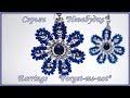 Бисероплетение - Серьги из бисера &quot;Незабудка&quot; / DIY Beaded Earrings &quot;Forget-me-not&quot; (eng)